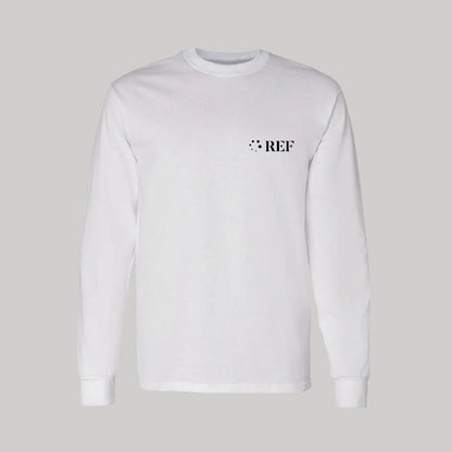 Playera Manga Larga Algodón Blanco Escudo