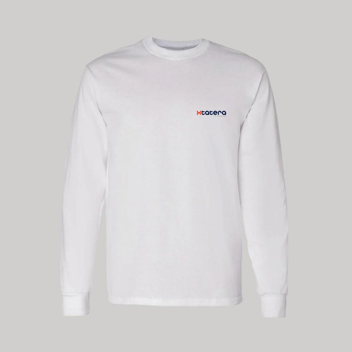 Playera Manga Larga Algodón Blanco Escudo