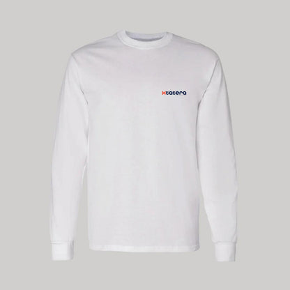 Playera Manga Larga Algodón Blanco Escudo