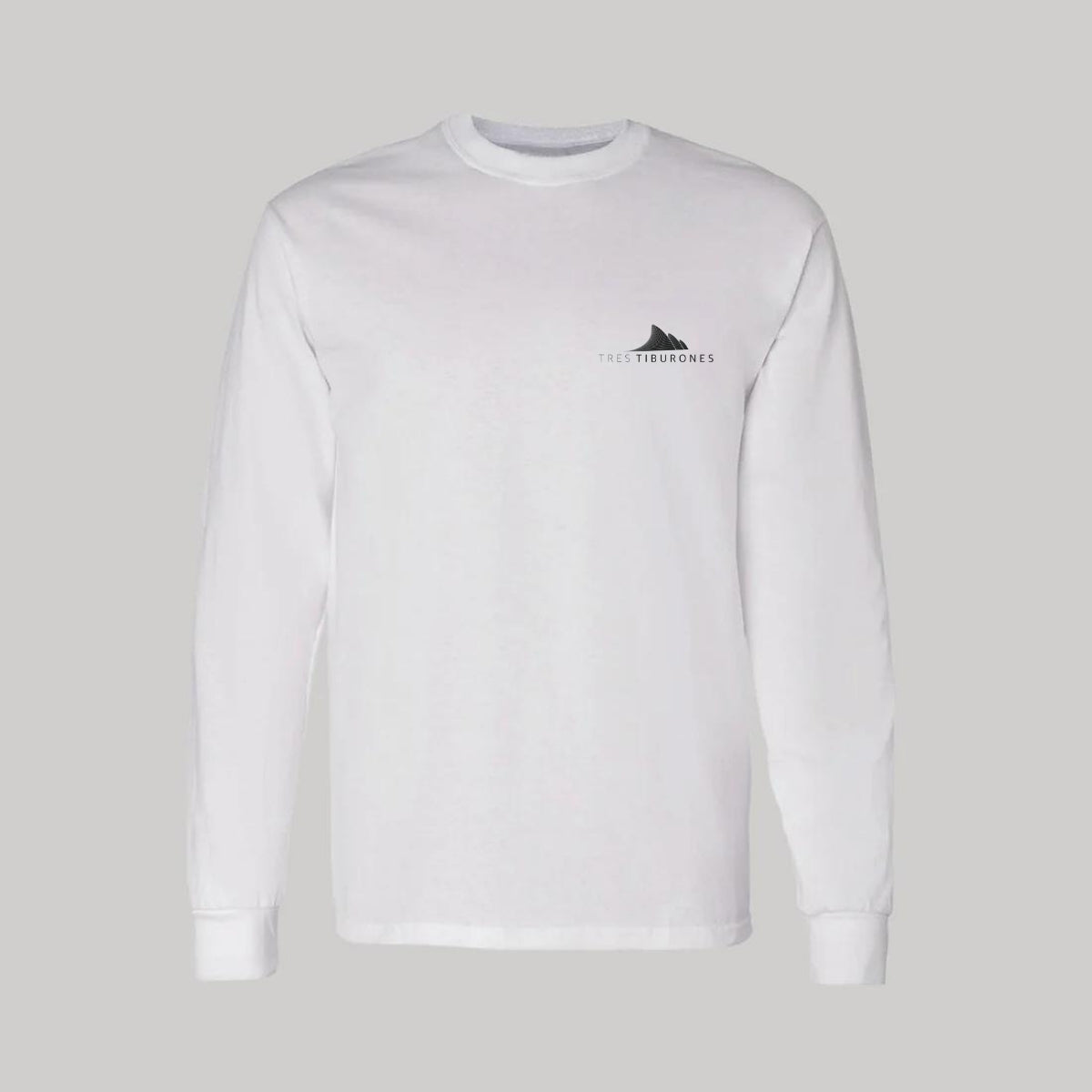 Playera Manga Larga Algodón Blanco Escudo