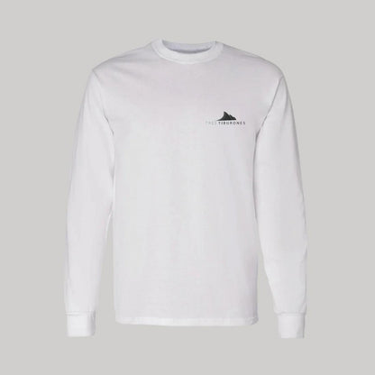 Playera Manga Larga Algodón Blanco Escudo