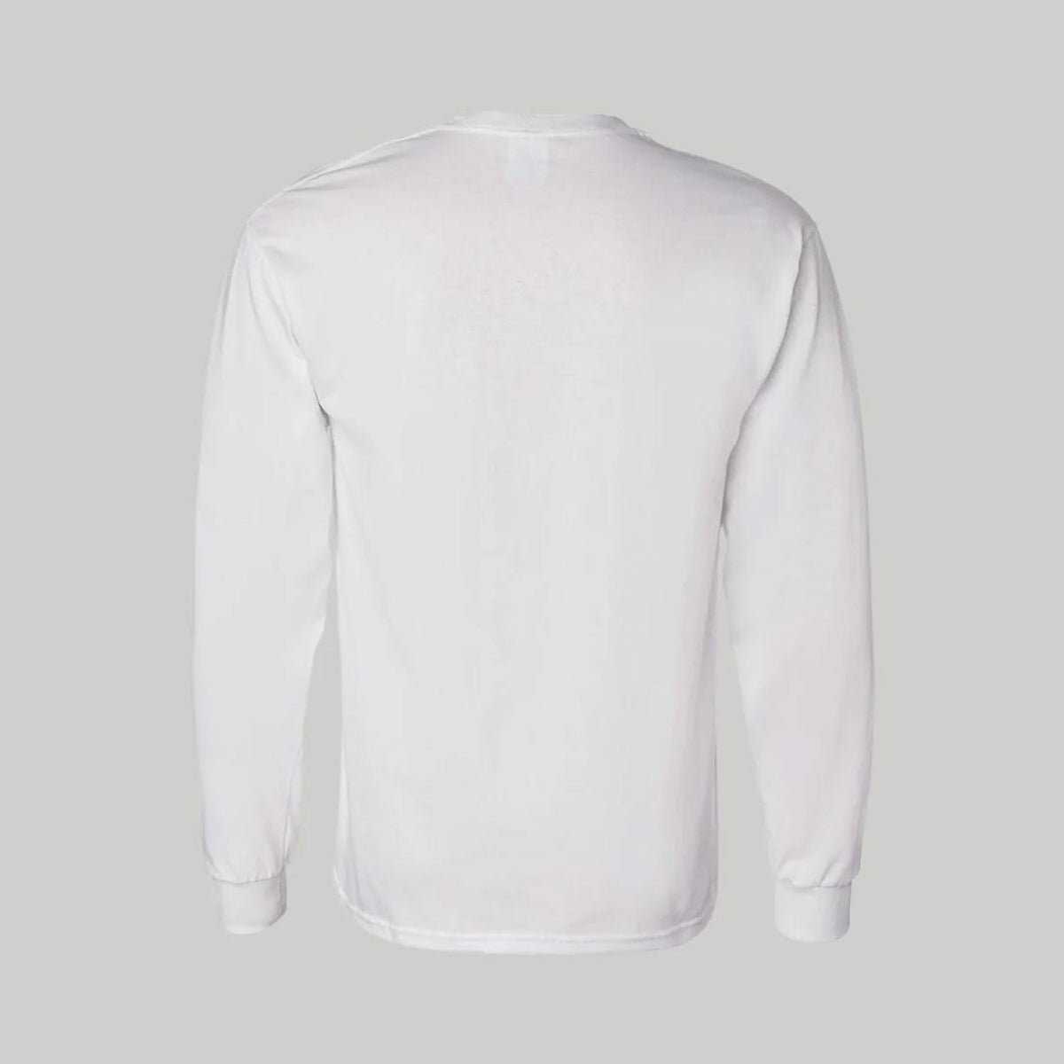 Playera Manga Larga Algodón Blanco Escudo
