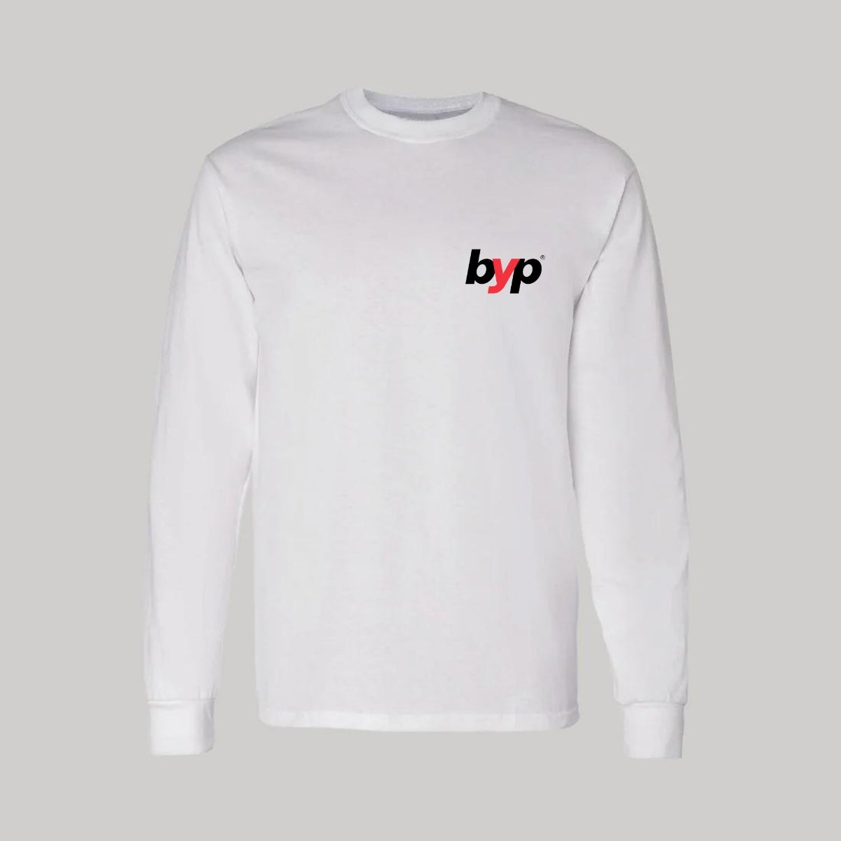 Playera Manga Larga Algodón Blanco Escudo