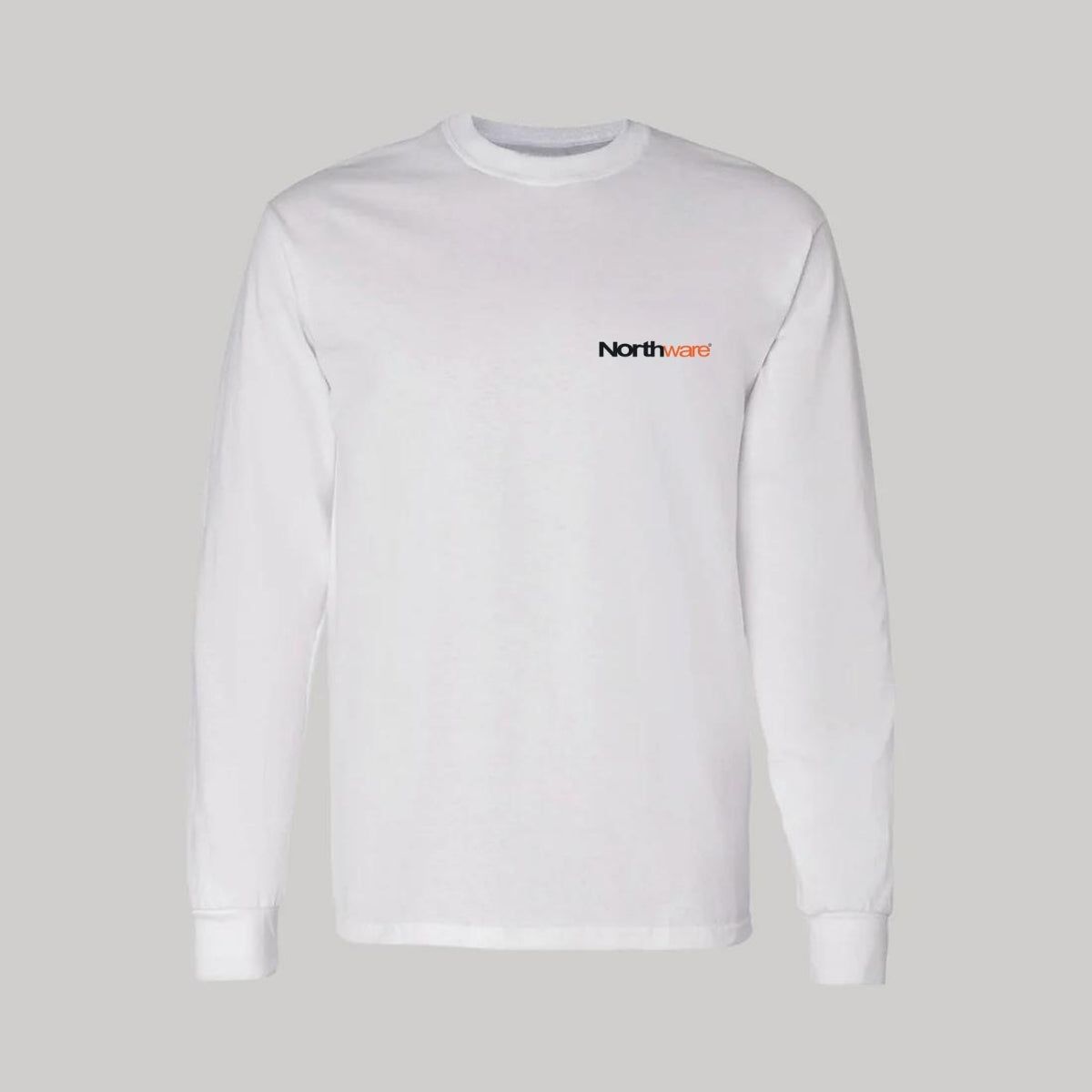 Playera Manga Larga Algodón Blanco Escudo