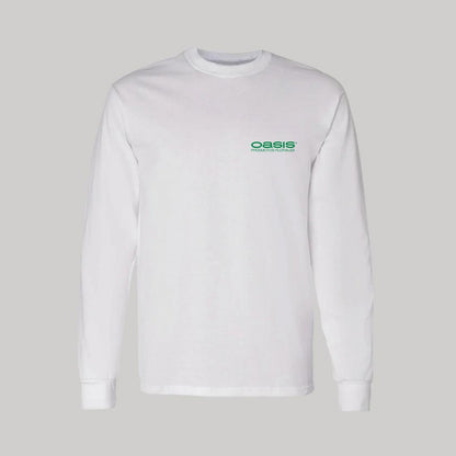 Playera Manga Larga Algodón Blanco Escudo