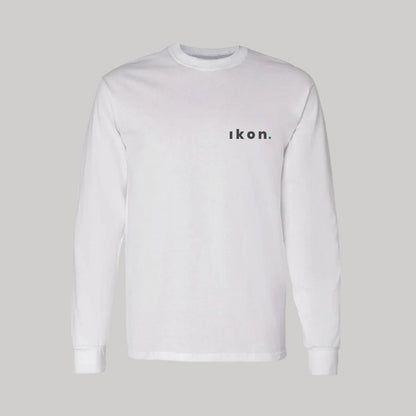 Playera Manga Larga Algodón Blanco Escudo