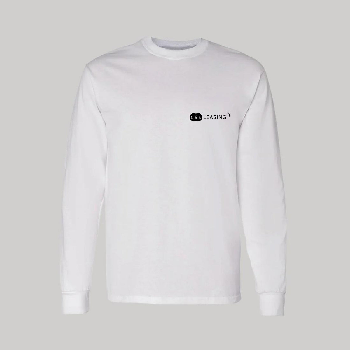 Playera Manga Larga Algodón Blanco Escudo