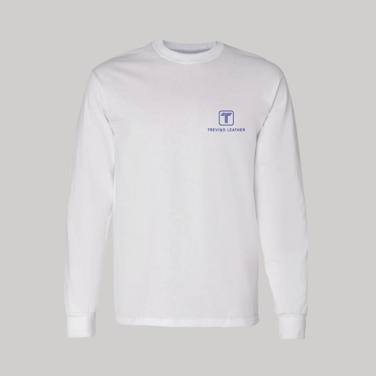 Playera Manga Larga Algodón Blanco Escudo