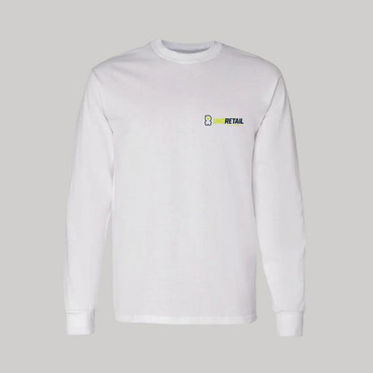 Playera Manga Larga Algodón Blanco Escudo