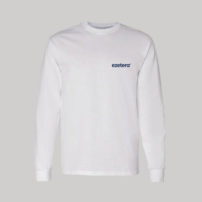 Playera Manga Larga Algodón Blanco Escudo