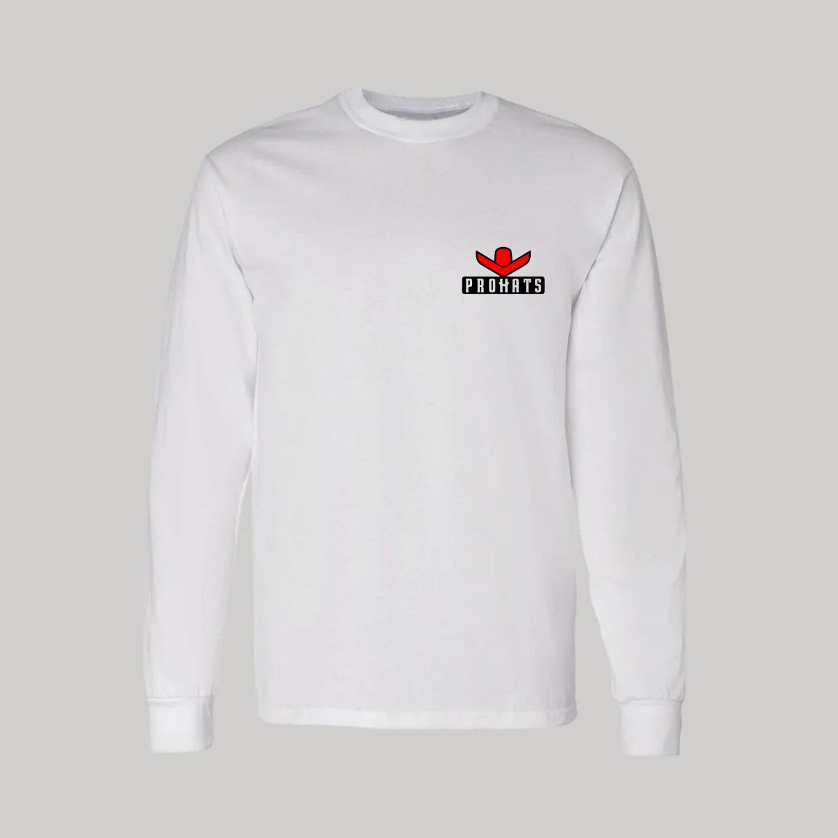 Playera Manga Larga Algodón Blanco Escudo