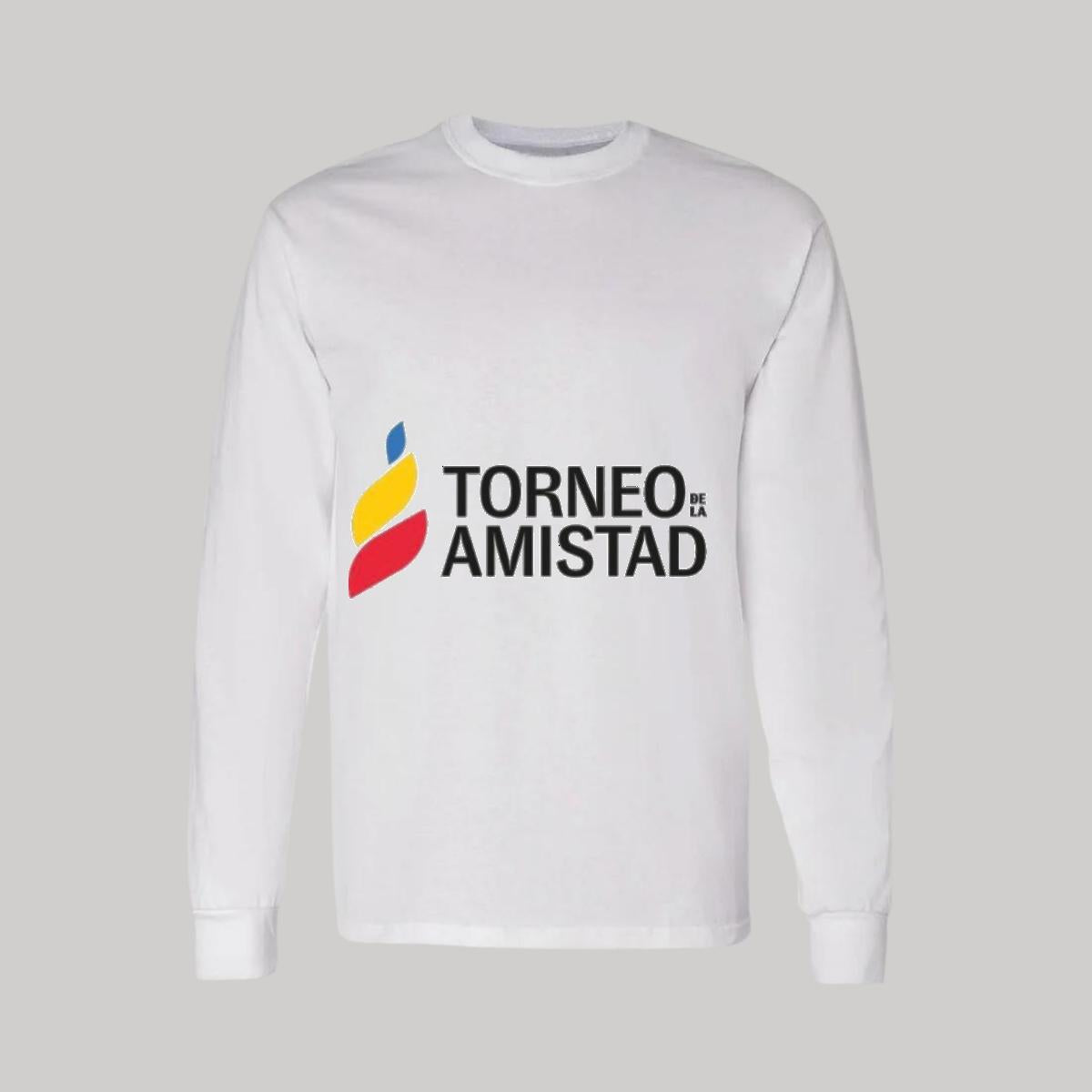 Playera Manga Larga Algodón Blanco Logo