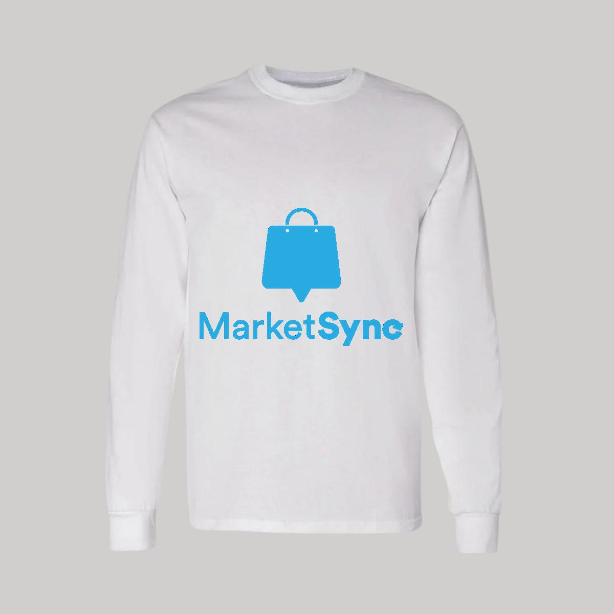 Playera Manga Larga Algodón Blanco Logo