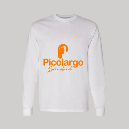 Playera Manga Larga Algodón Blanco Logo