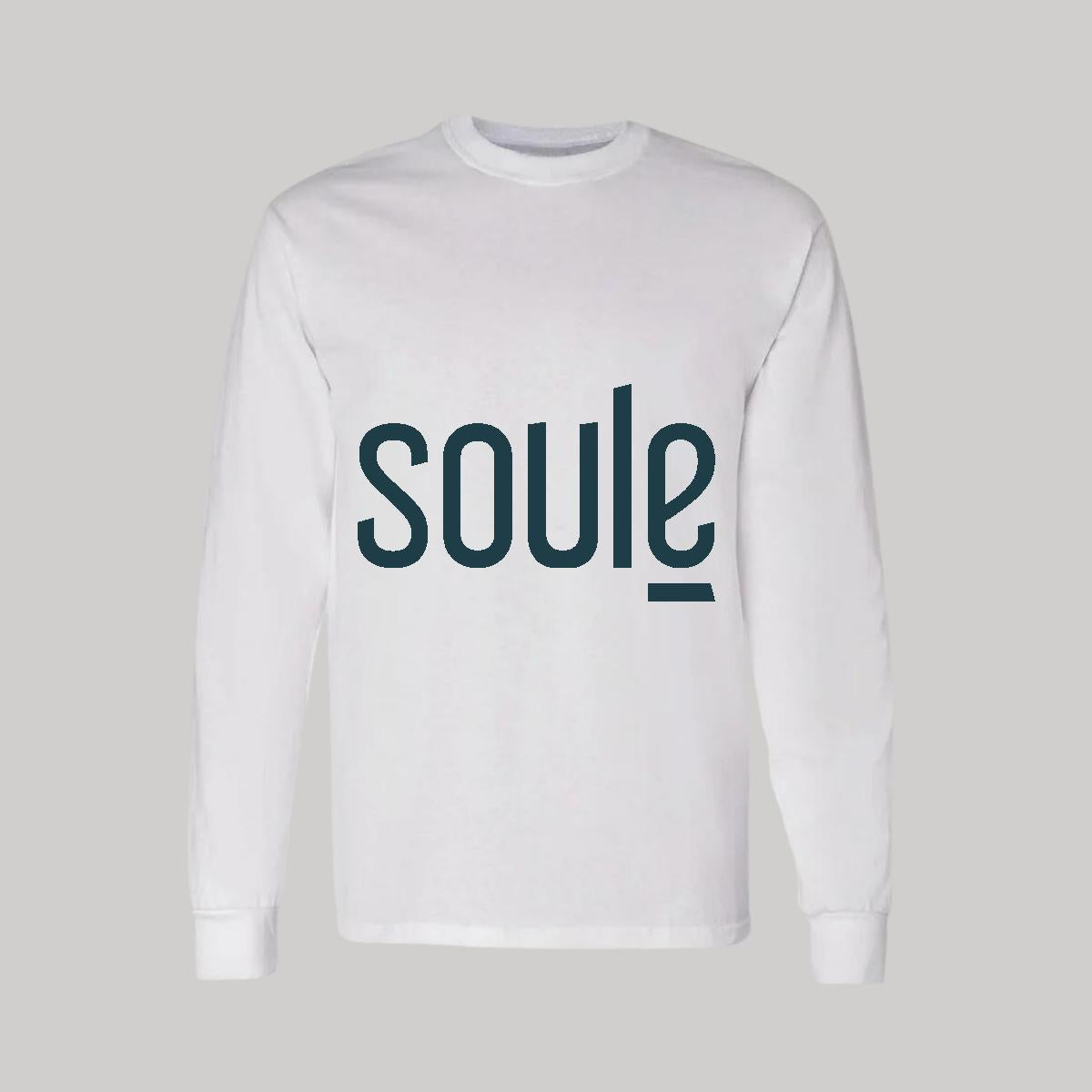 Playera Manga Larga Algodón Blanco Logo