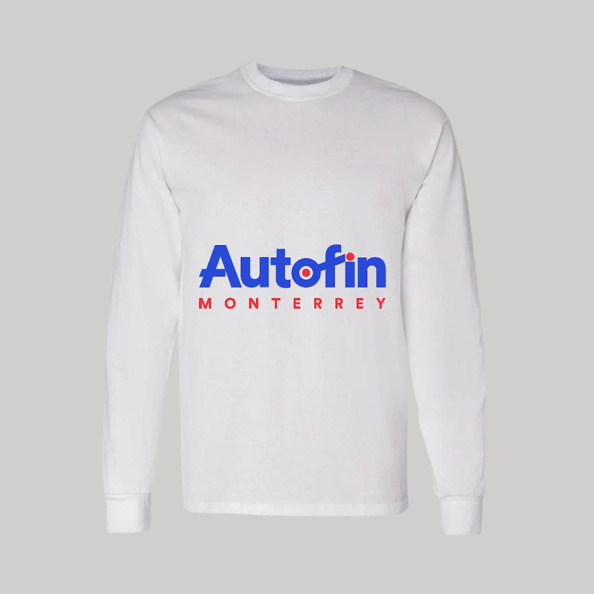 Playera Manga Larga Algodón Blanco Logo