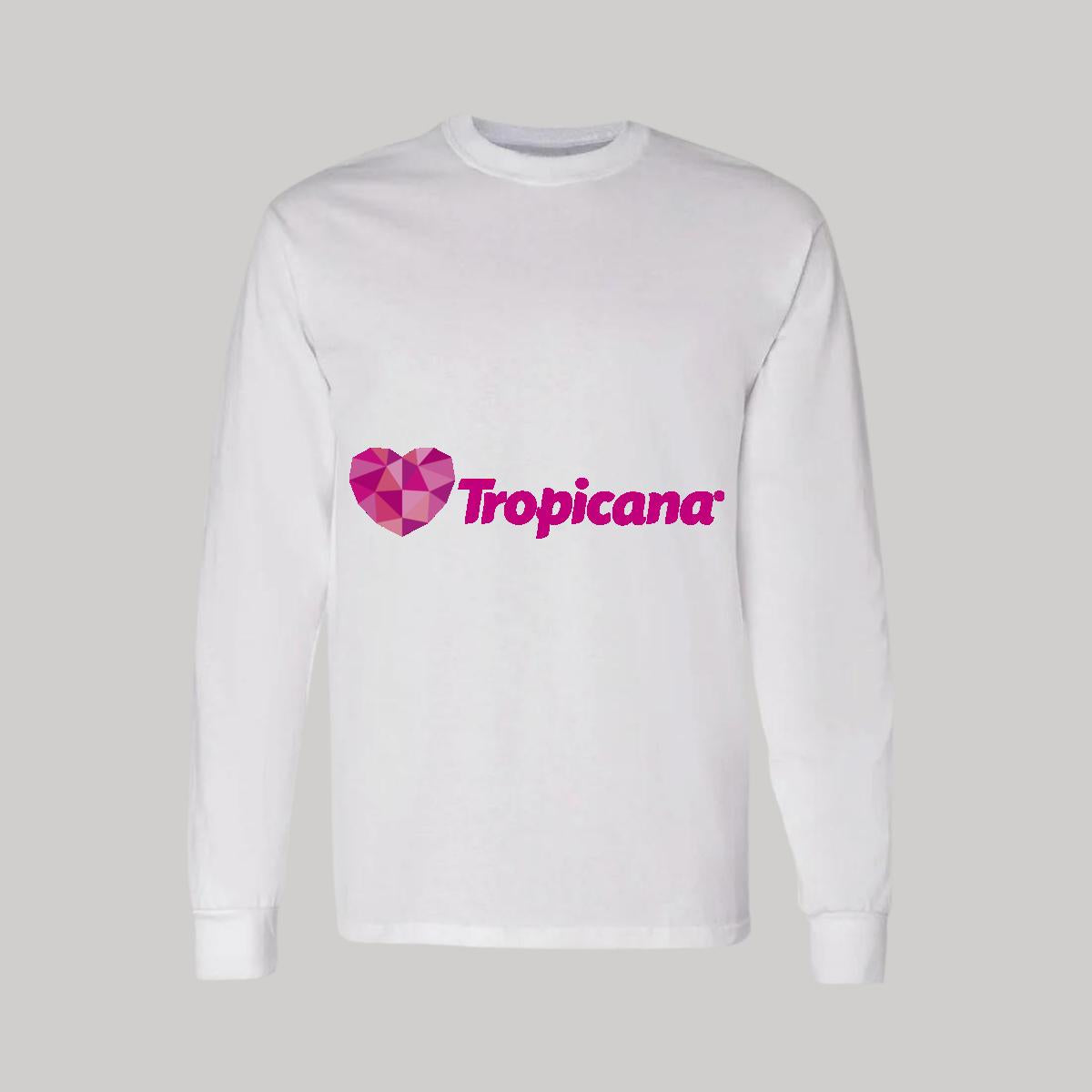 Playera Manga Larga Algodón Blanco Logo
