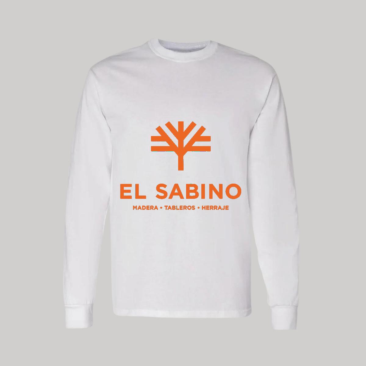 Playera Manga Larga Algodón Blanco Logo