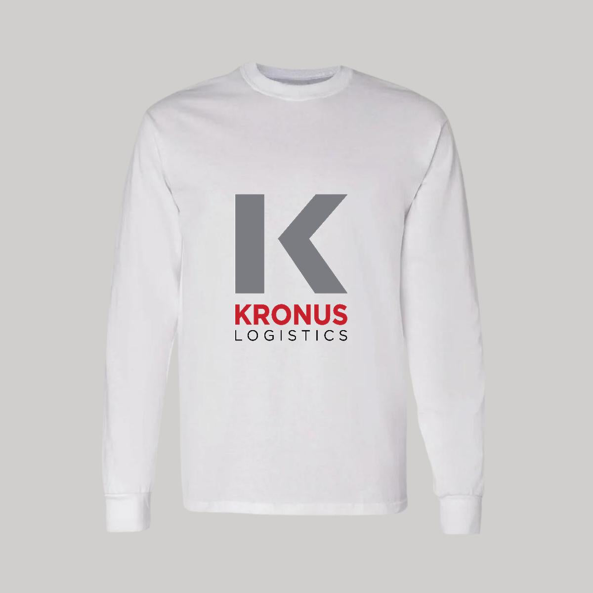 Playera Manga Larga Algodón Blanco Logo
