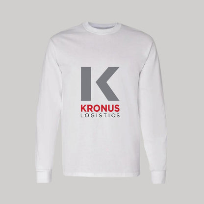Playera Manga Larga Algodón Blanco Logo