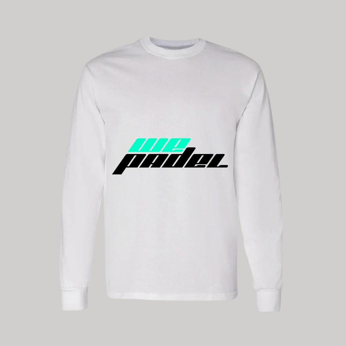 Playera Manga Larga Algodón Blanco Logo
