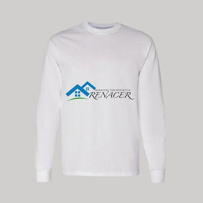 Playera Manga Larga Algodón Blanco Logo
