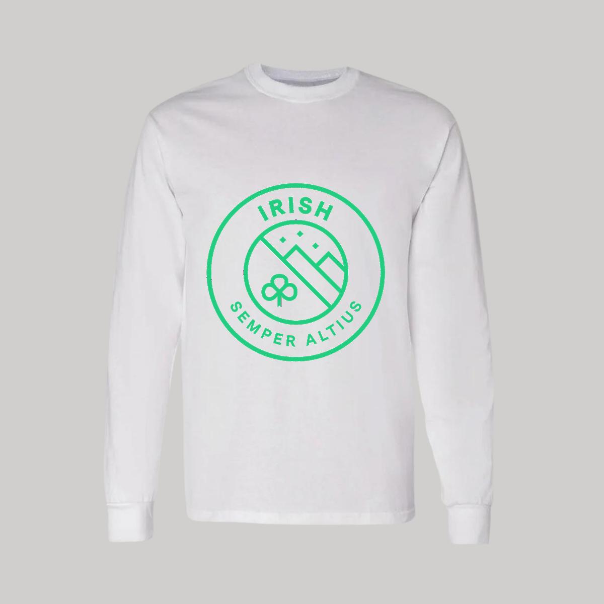 Playera Manga Larga Algodón Blanco Logo