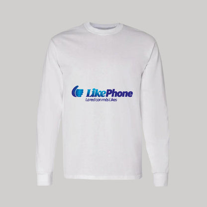 Playera Manga Larga Algodón Blanco Logo