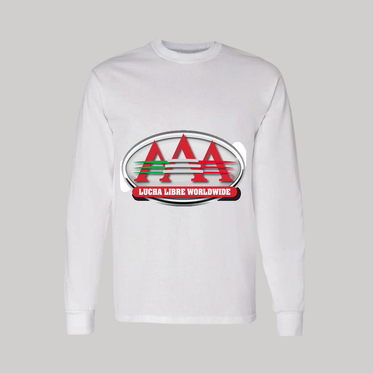 Playera Manga Larga Algodón Blanco Logo