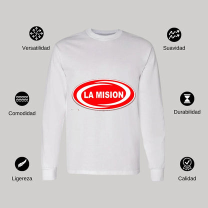 Playera Manga Larga Algodón Blanco Logo