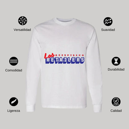 Playera Manga Larga Algodón Blanco Logo