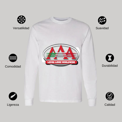 Playera Manga Larga Algodón Blanco Logo