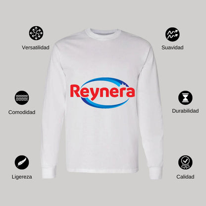 Playera Manga Larga Algodón Blanco Logo