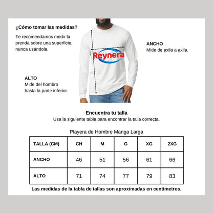 Playera Manga Larga Algodón Blanco Logo