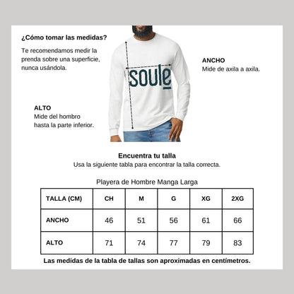 Playera Manga Larga Algodón Blanco Logo