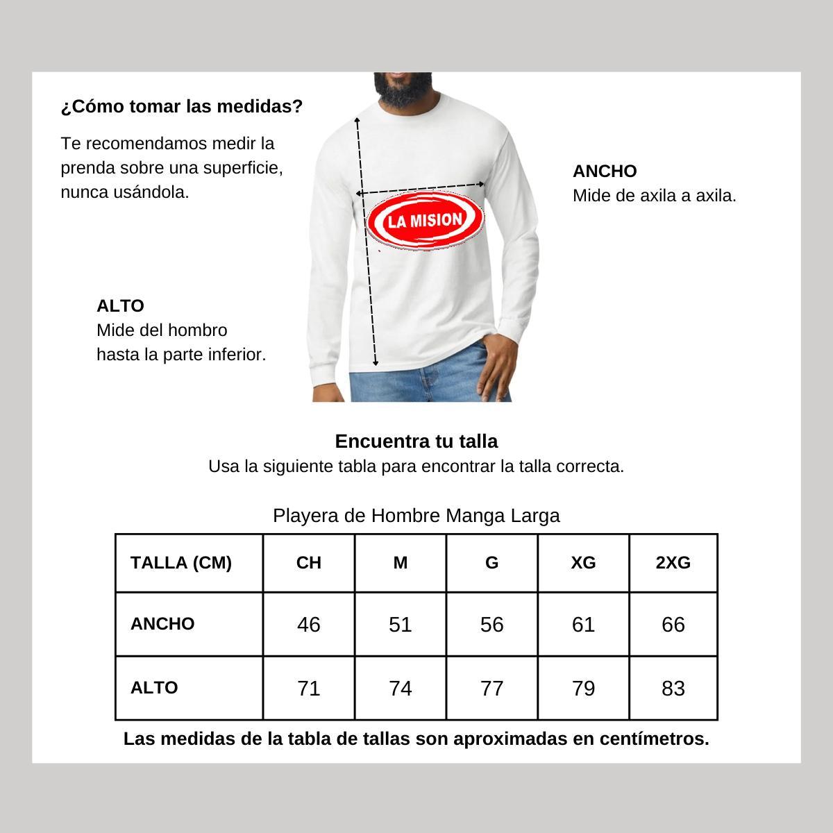 Playera Manga Larga Algodón Blanco Logo