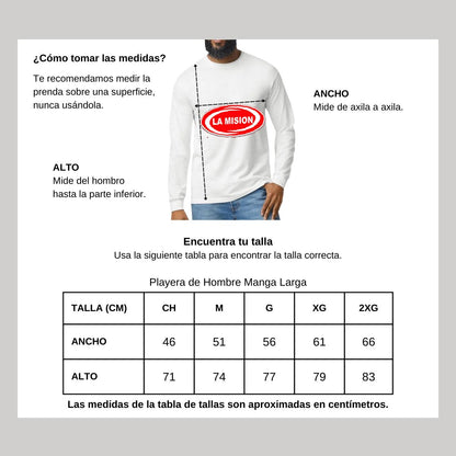 Playera Manga Larga Algodón Blanco Logo