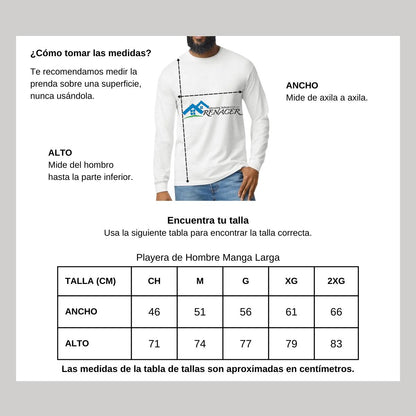 Playera Manga Larga Algodón Blanco Logo