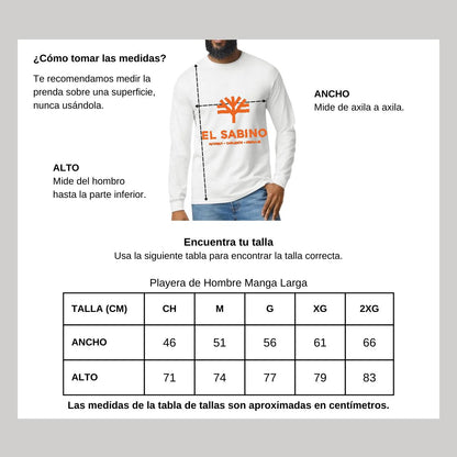 Playera Manga Larga Algodón Blanco Logo