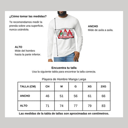 Playera Manga Larga Algodón Blanco Logo