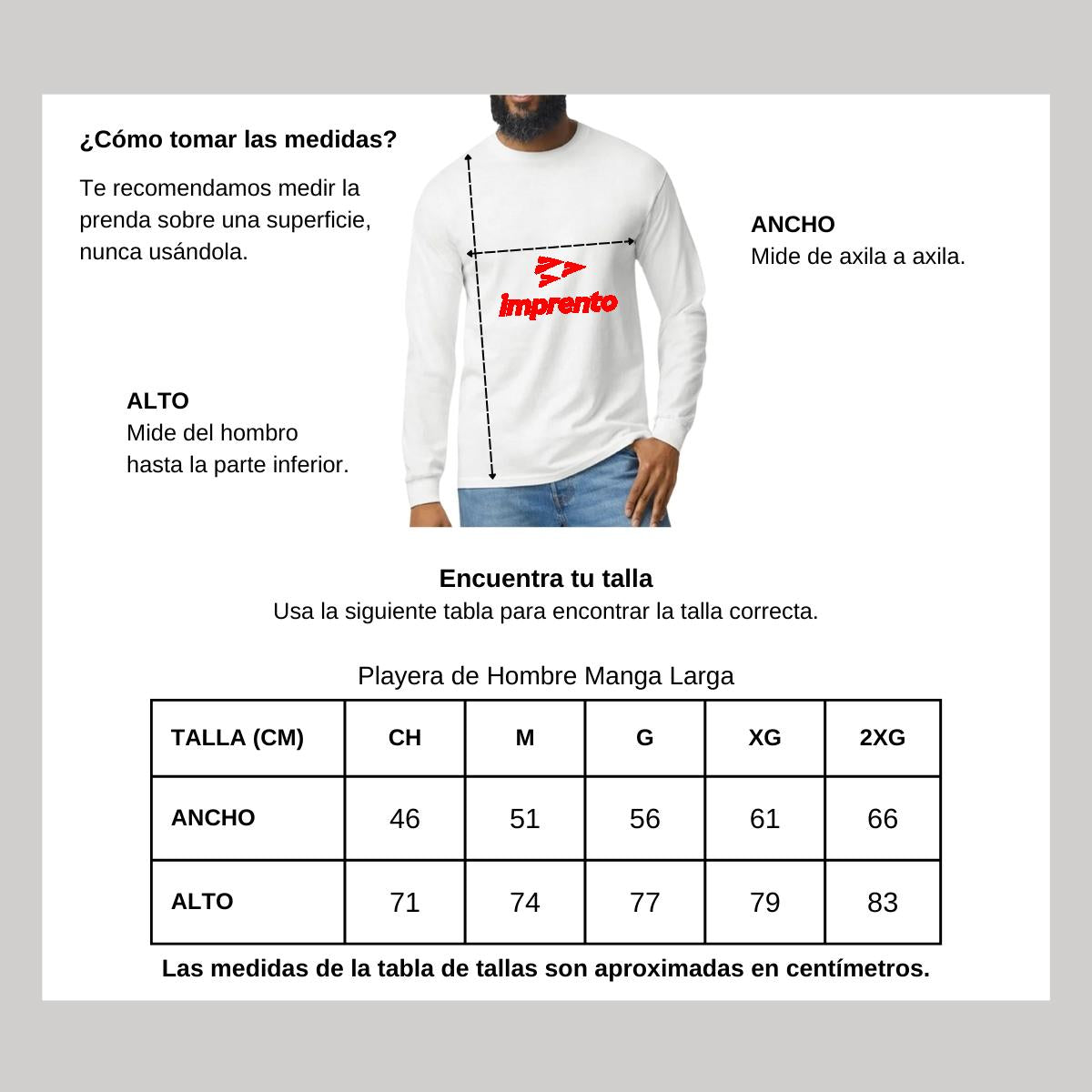 Playera Manga Larga Algodón Blanco Logo