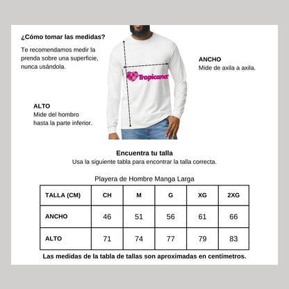 Playera Manga Larga Algodón Blanco Logo