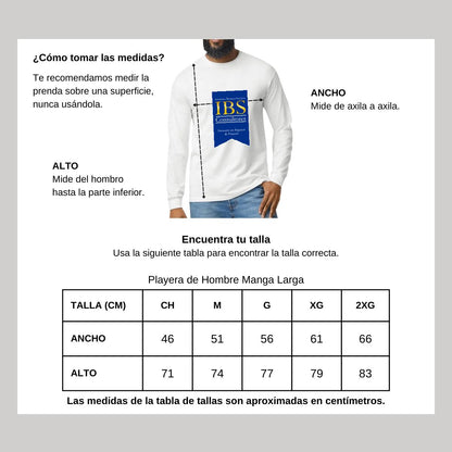 Playera Manga Larga Algodón Blanco Logo