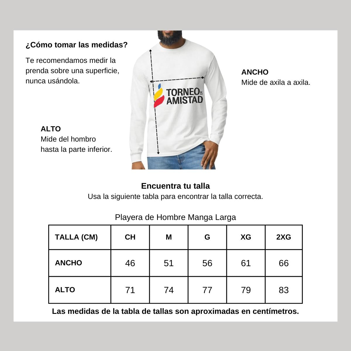 Playera Manga Larga Algodón Blanco Logo