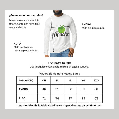 Playera Manga Larga Algodón Blanco Logo