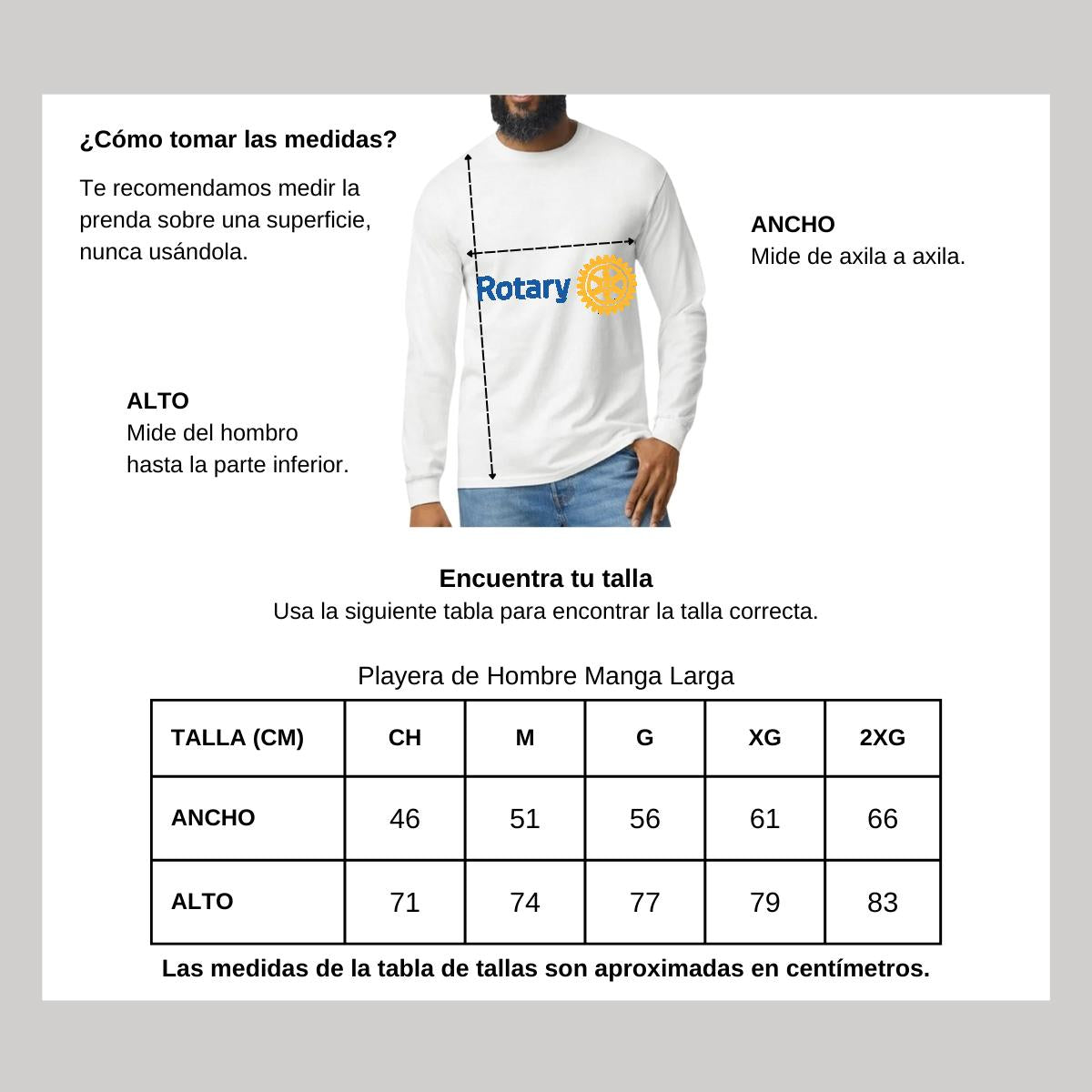 Playera Manga Larga Algodón Blanco Logo