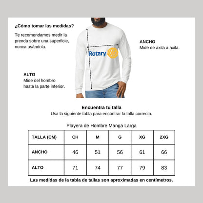 Playera Manga Larga Algodón Blanco Logo