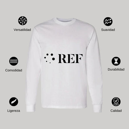 Playera Manga Larga Algodón Blanco Logo