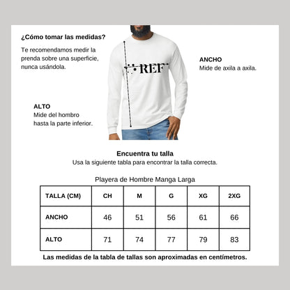 Playera Manga Larga Algodón Blanco Logo