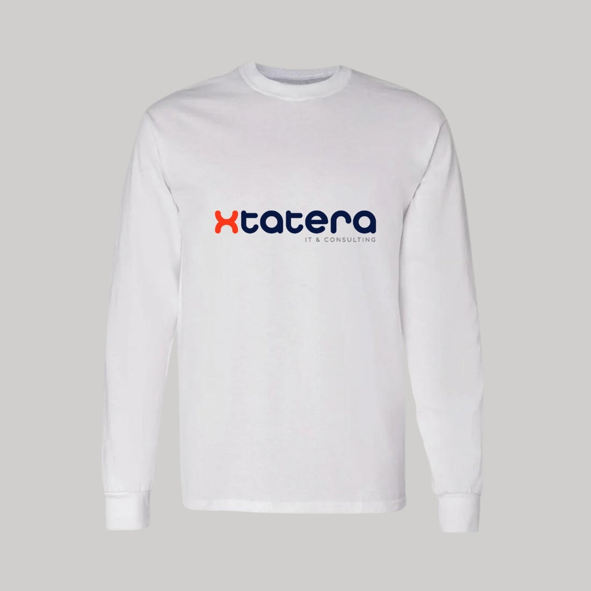 Playera Manga Larga Algodón Blanco Logo